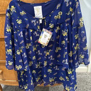 Disney Alice in Wonderland Blouse Top NWT 3XL